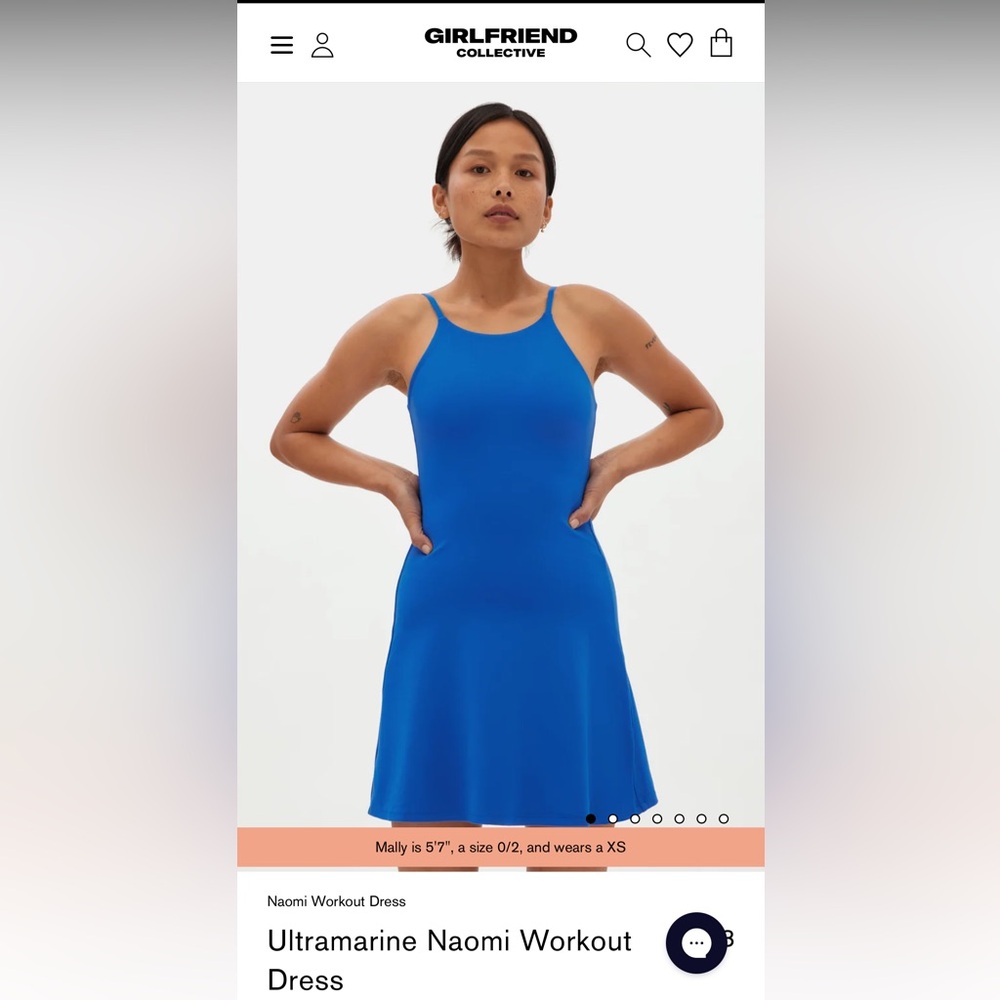 NWT Girlfriend Collective Naomi WorkOut Dress size L